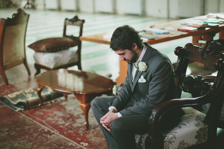 Groom Waiting before Vows