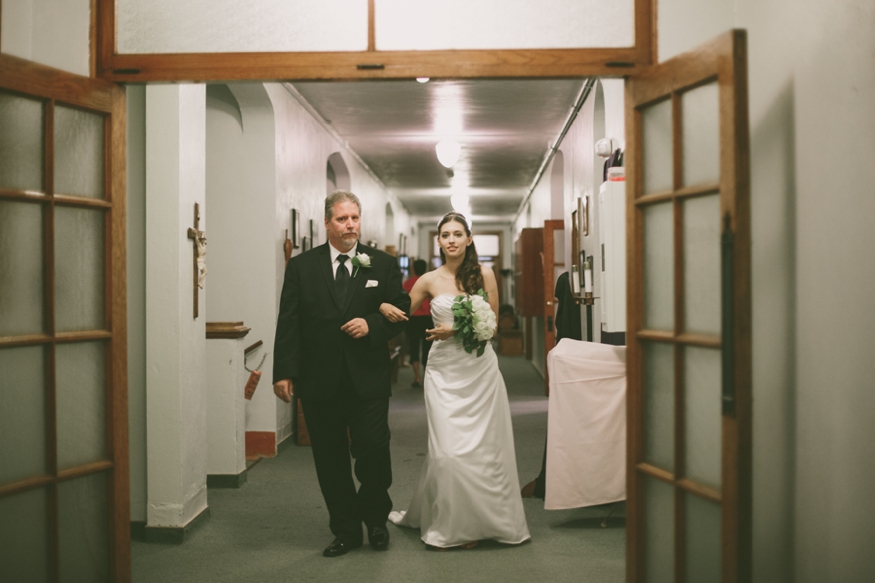 Bride Walking with Father