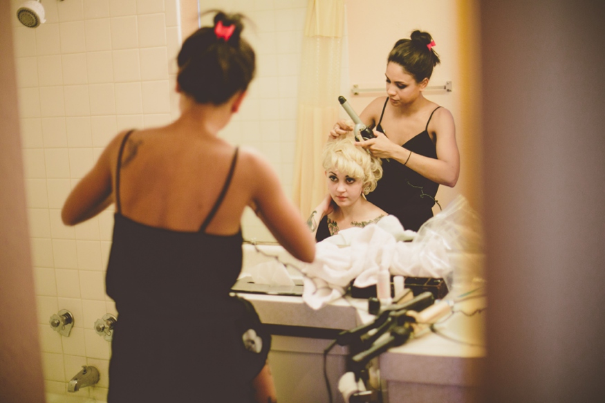 Bride Curling Hair