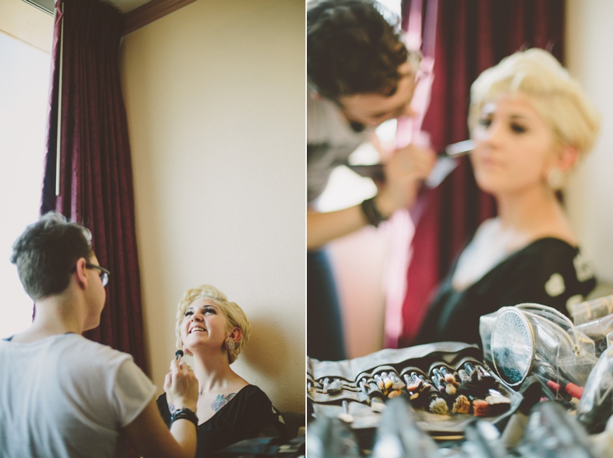 Bride Getting Makeup Done