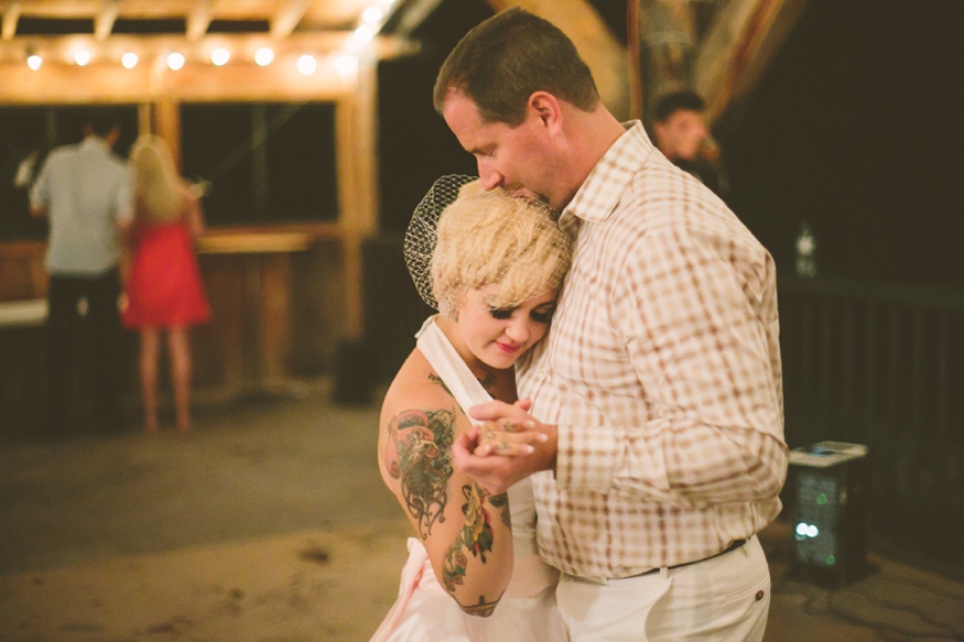 Vintage Bride Dancing with Father