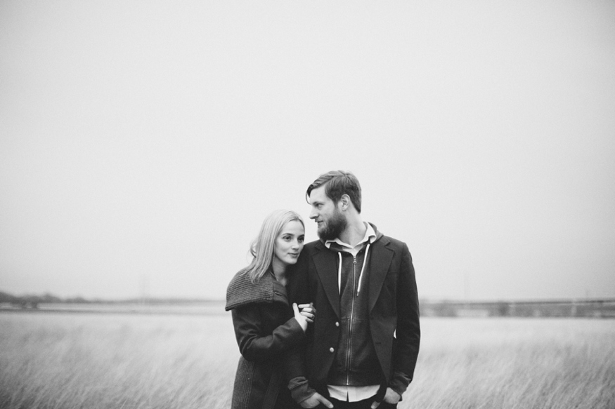 Black and White Engagement photo in Austin Texas