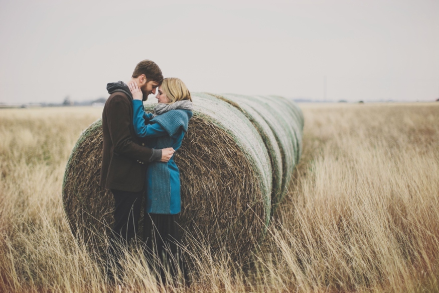 Hay Bail in Austin Texas, Engagement Photo