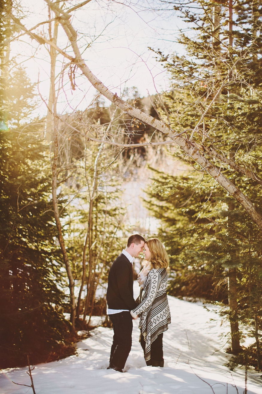 Snowy Colorado Engagement Photos - Malissa Ahlin Photography