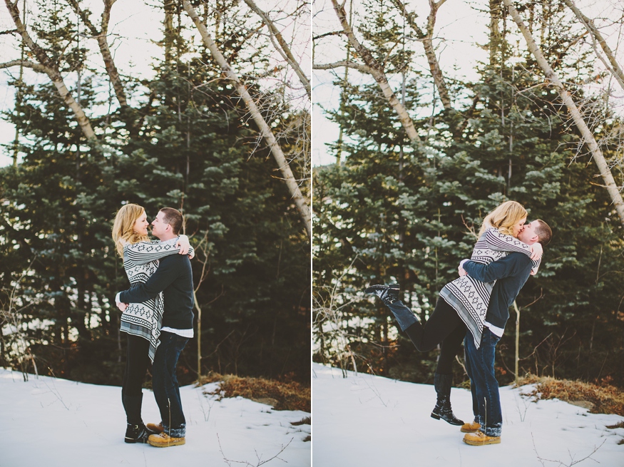 Snowy Colorado Engagement Photos - Malissa Ahlin Photography