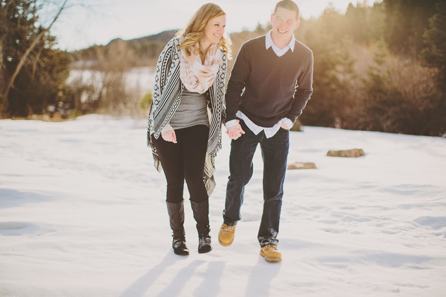 Snowy Colorado Engagement Photos - Malissa Ahlin Photography