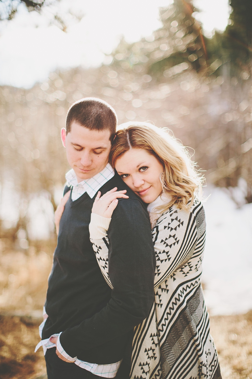 Snowy Colorado Engagement Photos - Malissa Ahlin Photography