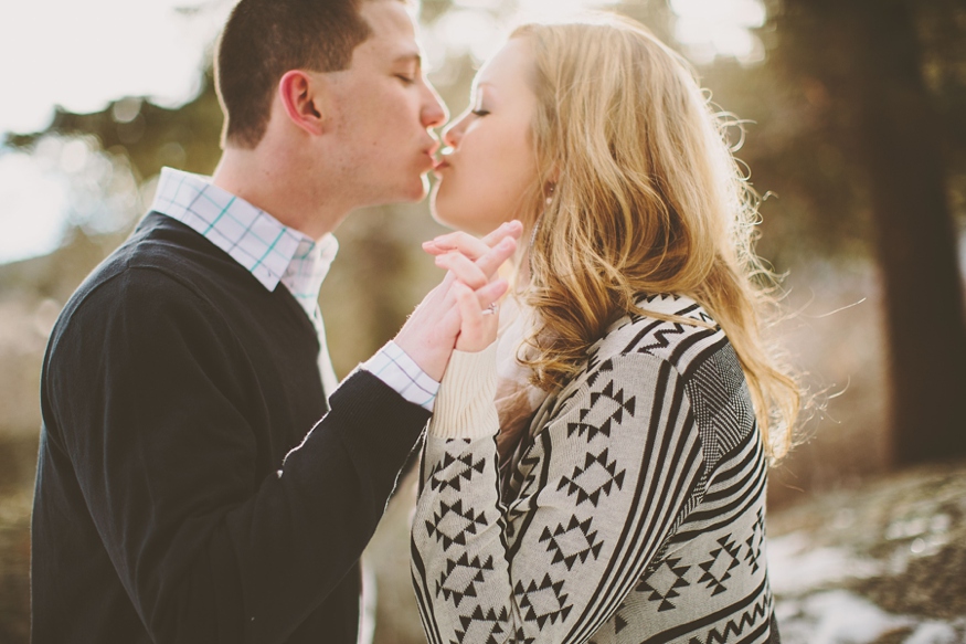 Snowy Colorado Engagement Photos - Malissa Ahlin Photography