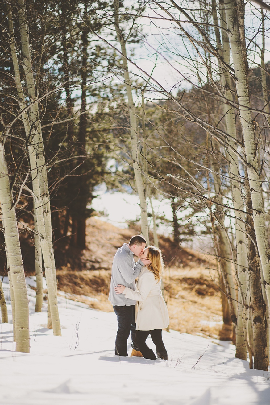 Snowy Colorado Engagement Photos - Malissa Ahlin Photography