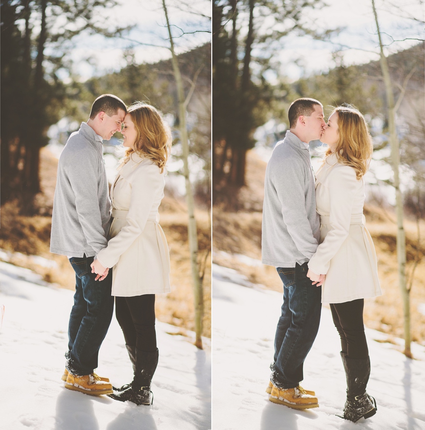 Snowy Colorado Engagement Photos - Malissa Ahlin Photography