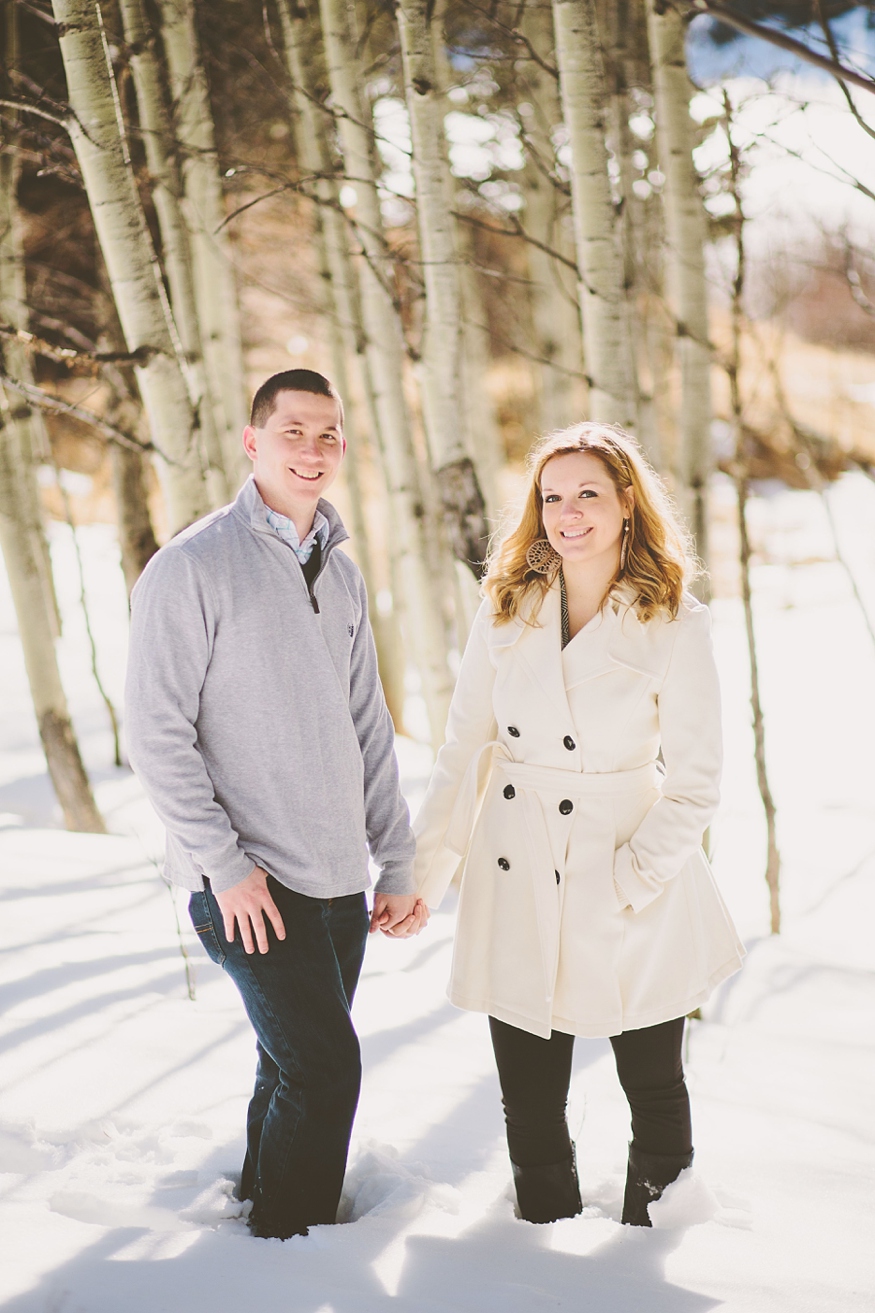 Snowy Colorado Engagement Photos - Malissa Ahlin Photography