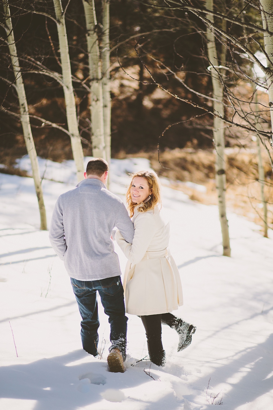 Snowy Colorado Engagement Photos - Malissa Ahlin Photography