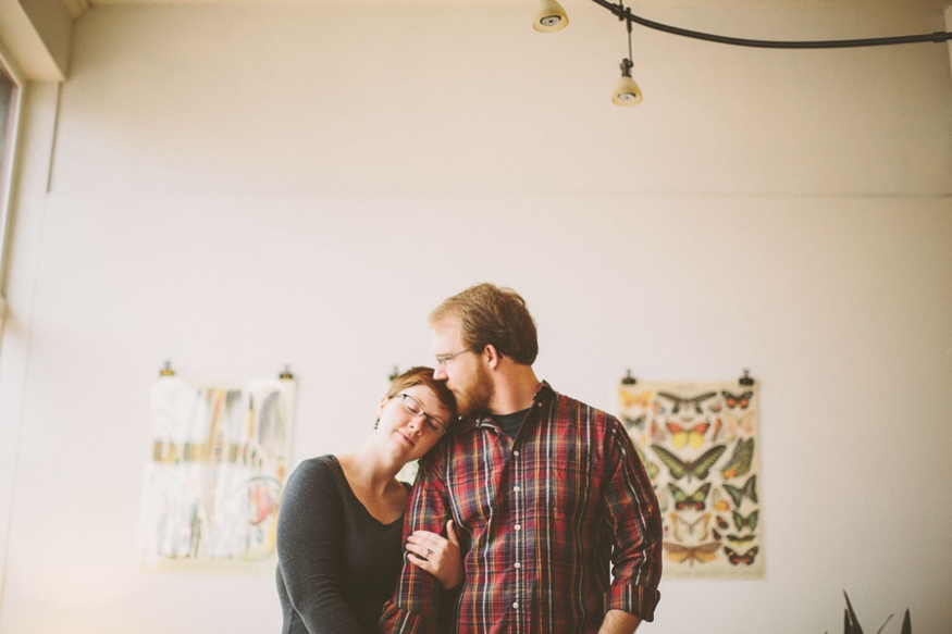 Vintage Yellow Couch Engagement