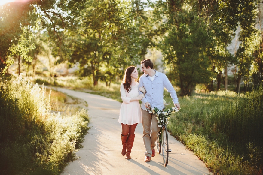 Green Bicycle Engagement Session