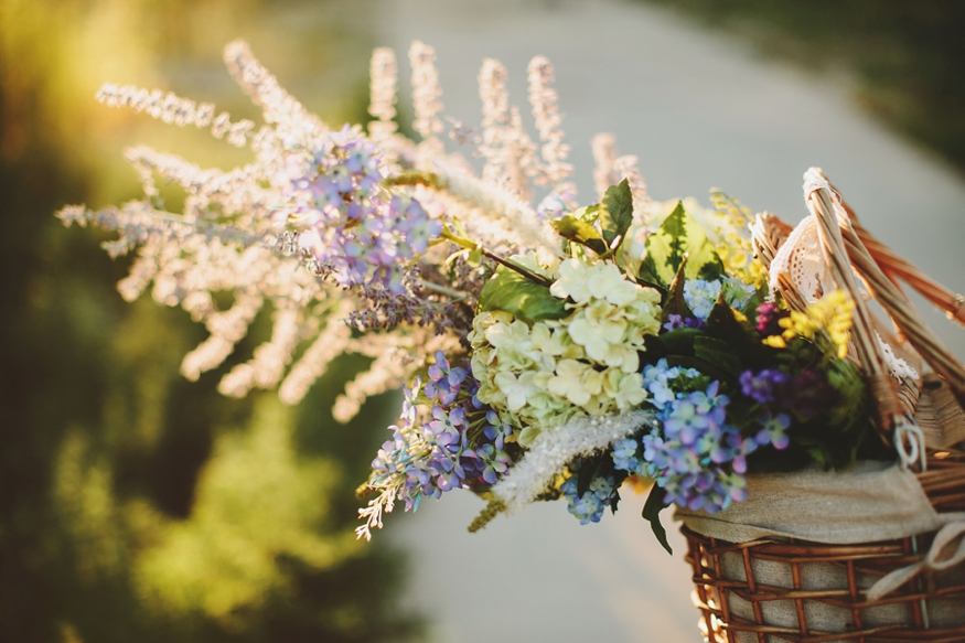 Flowers in a Basket Engagement