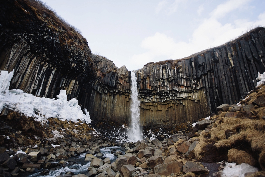 Black Waterfall, Skaftafell Waterfall Iceland