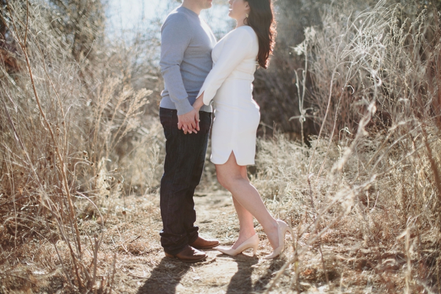 white and blue engagement photos