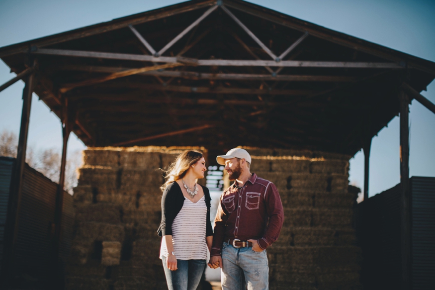 Engagement photos on Hay