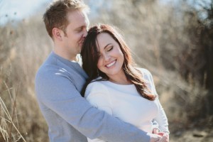 couple laughing together