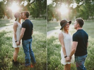 Engaged military couple